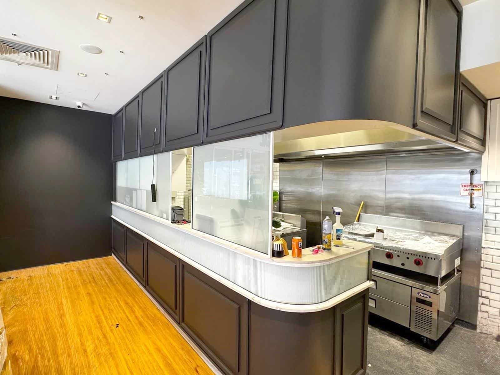 Commercial cafe kitchen repaint in Canberra