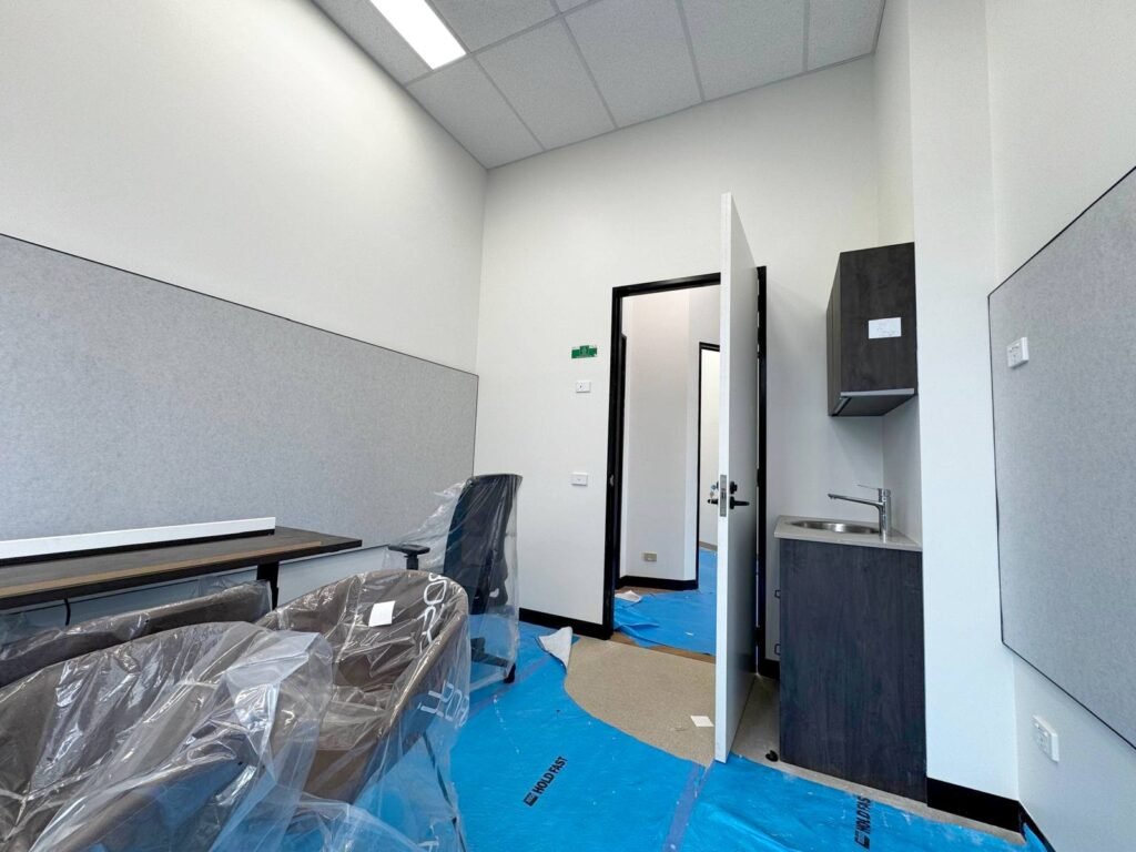 commercial painting in progress canberra